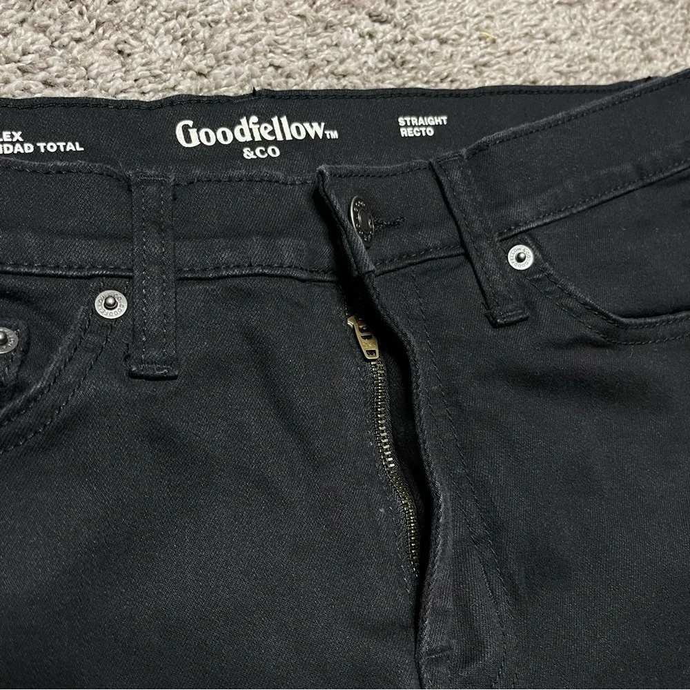 Goodfellow & Co Total Flex Straight Fit Black Stretch Pants 32x32